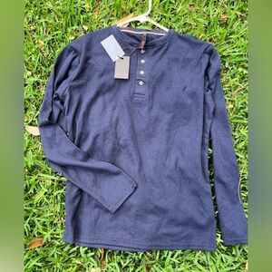 Men's Navy Blue Henley Shirt